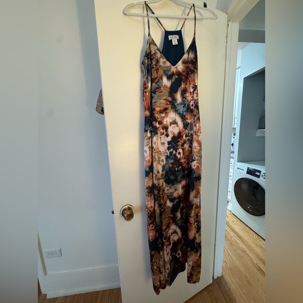 Floral Multi-Color V-Neck Slip Dress